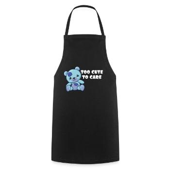 Adorable cadeau mignonne cadeau Je suis trop mignonne pour m'occuper de Sassy - Tablier de cuisine - noir - Devant - AI Model Male 185 dark (185cm)