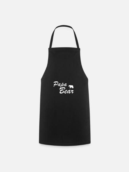 Fête des pères Papa Papa Papa Papa Papa Papa - Tablier de cuisine - noir