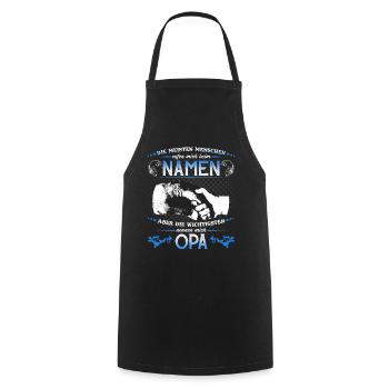 Grandpa Grandchild T-Shirt The most important things call me OPA - Cooking Apron - black - Front - AI Model Male 185 dark (185cm)
