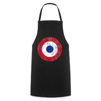 Paraguay Luftwaffe roundel Fliegerabzeichen - Kochschürze - Schwarz - Vorne - AI Model Male 185 dark (185cm)