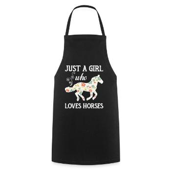 Pferdesprüche Stall Pony Pferd Fan Geschenkidee - Kochschürze - Schwarz - Vorne - AI Model Male 185 dark (185cm)