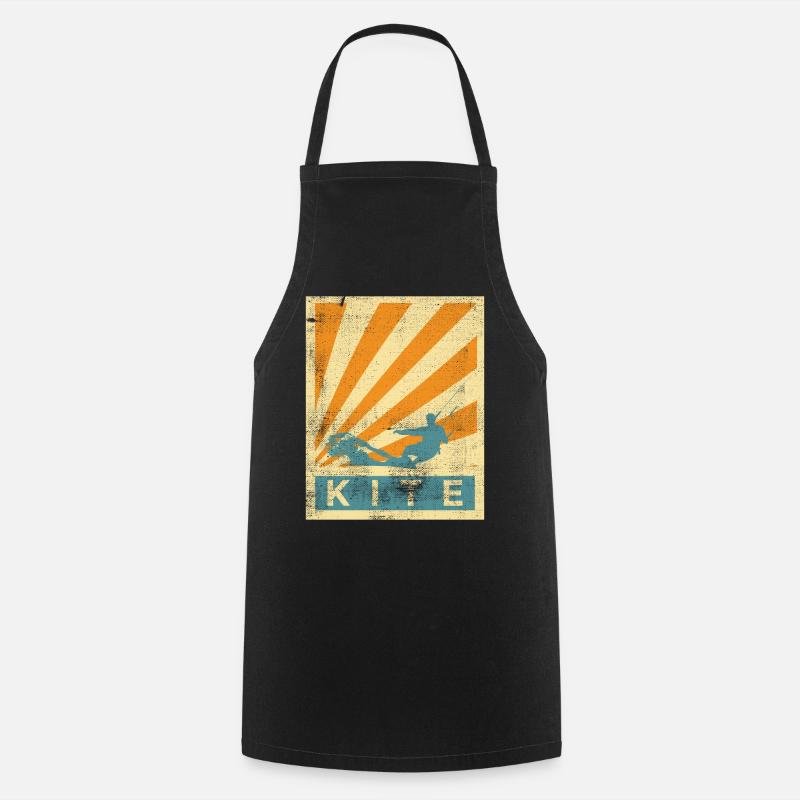 Kitesurf surfeur kite surf surf cadeau de fan - Tablier de cuisine - noir