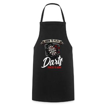 Born To Play Darts Forced To Work Cool Geschenk - Kochschürze - Schwarz - Vorne - AI Model Male 185 dark (185cm)