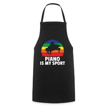 Piano Piano Pianiste Musicien Music Wings player - Tablier de cuisine - noir - Devant - AI Model Male 185 dark (185cm)