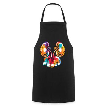 Urologist urology - Cooking Apron - black - Front - AI Model Male 185 dark (185cm)
