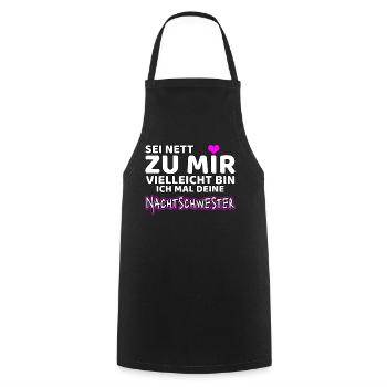 Infirmière infirmière infirmière cadeau drôle - Tablier de cuisine - noir - Devant - AI Model Male 185 dark (185cm)