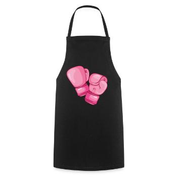 Boxing Fist Fight Pink Boxing Punch Gift - Cooking Apron - black - Front - AI Model Male 185 dark (185cm)