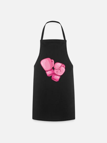Boxe Combat de poing rose boxe punch cadeau - Tablier de cuisine - noir