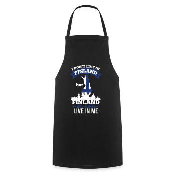 Finland holidays - Cooking Apron - black - Front - AI Model Male 185 dark (185cm)