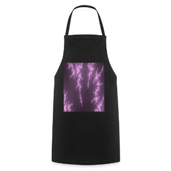 Fractal flashes - Cooking Apron - black - Front - AI Model Male 185 dark (185cm)