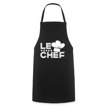 Koch - Le Chef - Kochschürze - Schwarz - Vorne - AI Model Male 185 dark (185cm)