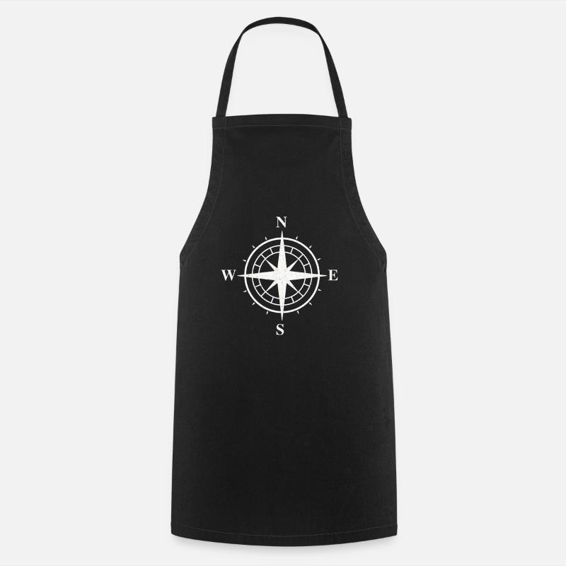 compass - Cooking Apron - black