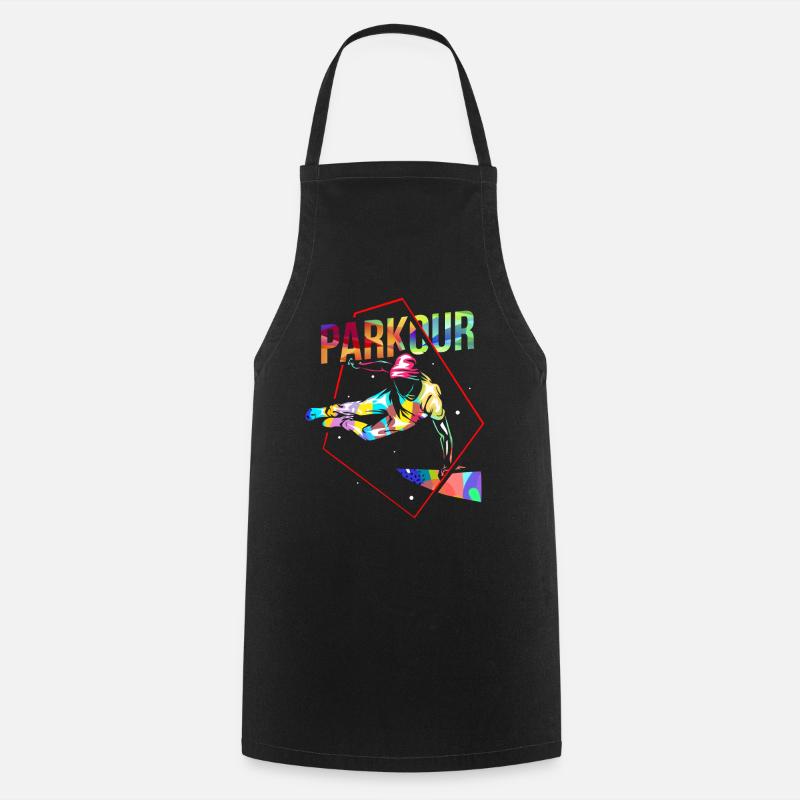 Parkour gift - Cooking Apron - black