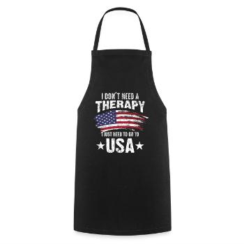 Cadeau drapeau de la nation USA - Tablier de cuisine - noir - Devant - AI Model Male 185 dark (185cm)