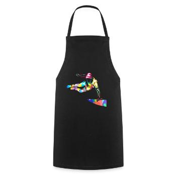 Parkour - Cooking Apron - black - Front - AI Model Male 185 dark (185cm)