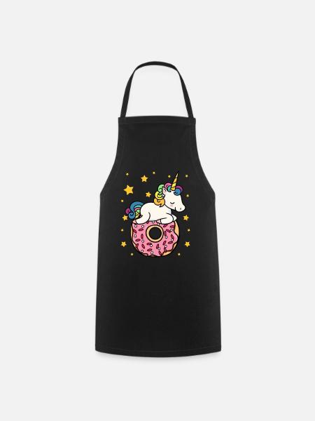Unicorn donut - Cooking Apron - black