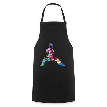 Tai chi - Cooking Apron - black - Front - AI Model Male 185 dark (185cm)