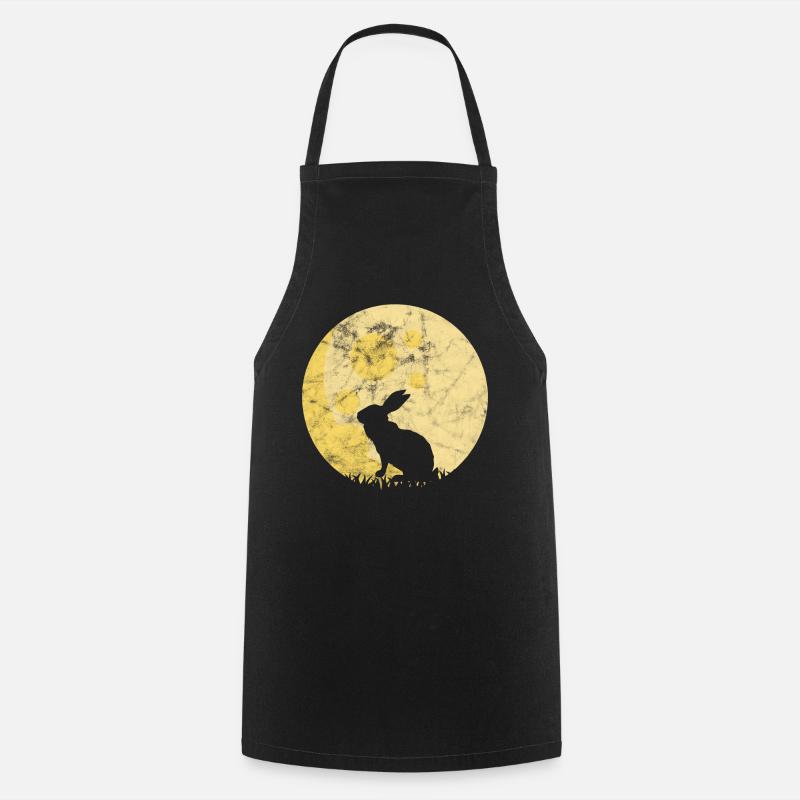 Rabbit rabbit carrot mammal - Cooking Apron - black