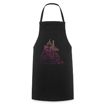 Buddha Yoga Mantra Buddhist Tao Zen Geschenk - Kochschürze - Schwarz - Vorne - AI Model Male 185 dark (185cm)