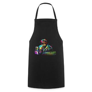 Microbiologist gift - Cooking Apron - black - Front - AI Model Male 185 dark (185cm)