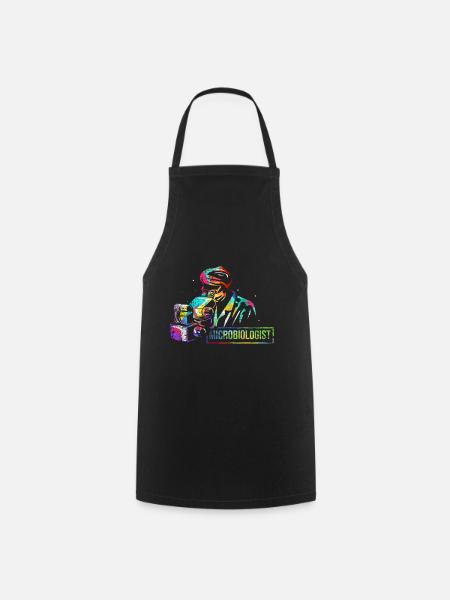 Cadeau microbiologiste - Tablier de cuisine - noir