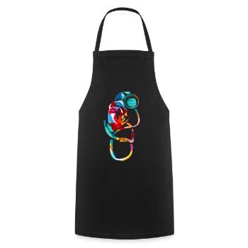 Internistin - Cooking Apron - black - Front - AI Model Male 185 dark (185cm)