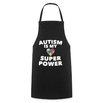 Autism Autist Autist Gift Gift Idea - Cooking Apron - black - Front - AI Model Male 185 dark (185cm)