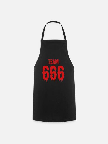Team 666 Halloween group costume - Cooking Apron - black