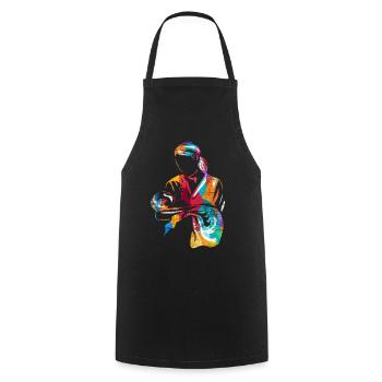 sage-femme - Tablier de cuisine - noir - Devant - AI Model Male 185 dark (185cm)