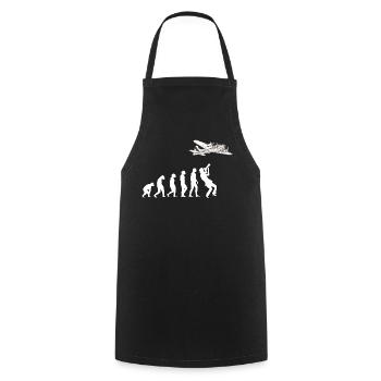 Planespotter pilot airplane flying hobby gift - Cooking Apron - black - Front - AI Model Male 185 dark (185cm)