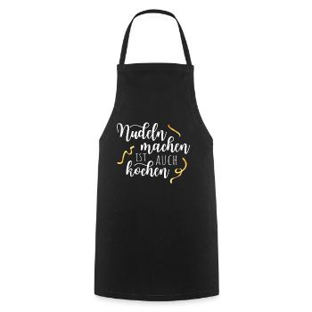 Making pasta is also cooking pasta spaghetti fan - Cooking Apron - black - Front - AI Model Male 185 dark (185cm)