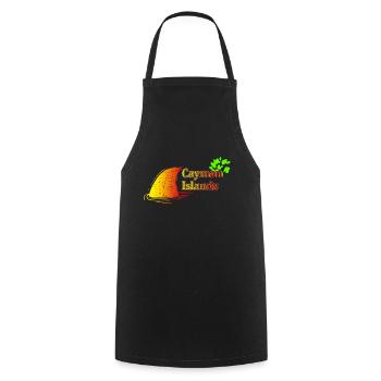 Îles Caïmans Pays Voyage Cadeau - Tablier de cuisine - noir - Devant - AI Model Male 185 dark (185cm)