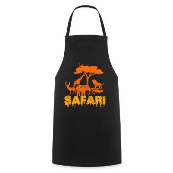 Safari-Tour - Kochschürze - Schwarz - Vorne - AI Model Male 185 dark (185cm)