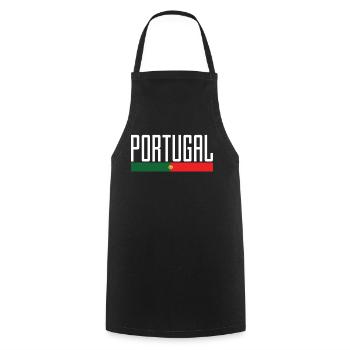 Portugal - Tablier de cuisine - noir - Devant - AI Model Male 185 dark (185cm)