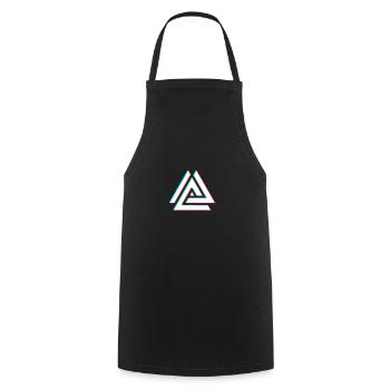 Geometric Triangle Neon 3D - Cooking Apron - black - Front - AI Model Male 185 dark (185cm)