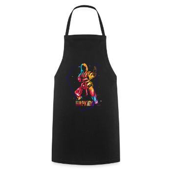 Hapkido Geschenk - Kochschürze - Schwarz - Vorne - AI Model Male 185 dark (185cm)