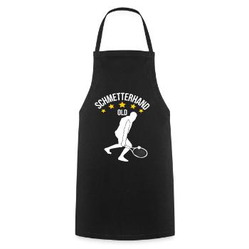 Vieux papillon - Tablier de cuisine - noir - Devant - AI Model Male 185 dark (185cm)