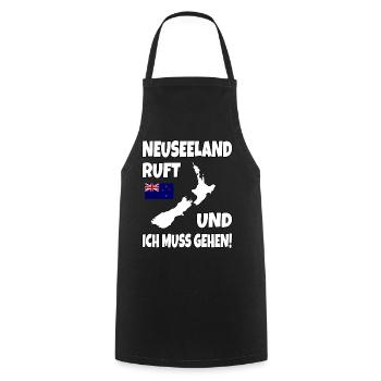 Neuseeland Ruft Und Ich Muss Gehen Backpacker - Kochschürze - Schwarz - Vorne - AI Model Male 185 dark (185cm)