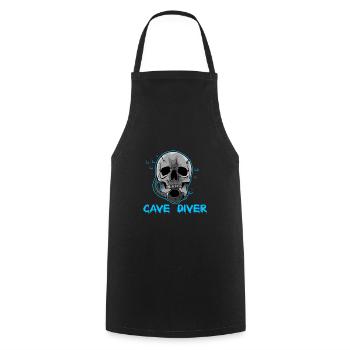 Cave Diving Hobby Sport Leisure Gift - Cooking Apron - black - Front - AI Model Male 185 dark (185cm)