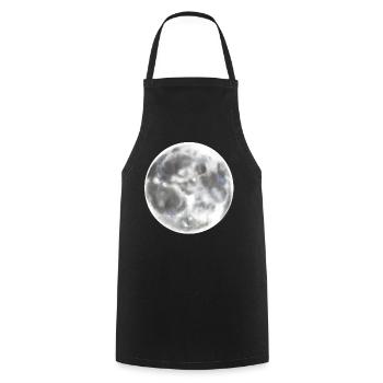 Full moon moon night - Cooking Apron - black - Front - AI Model Male 185 dark (185cm)