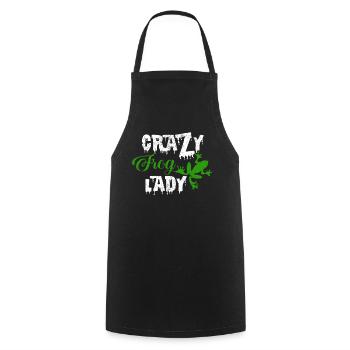 Crazy Frog Lady Cool Frösche Statement Geschenk - Kochschürze - Schwarz - Vorne - AI Model Male 185 dark (185cm)
