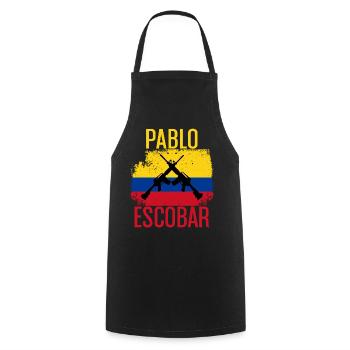 Pablo Escobar - Colombia - Cooking Apron - black - Front - AI Model Male 185 dark (185cm)