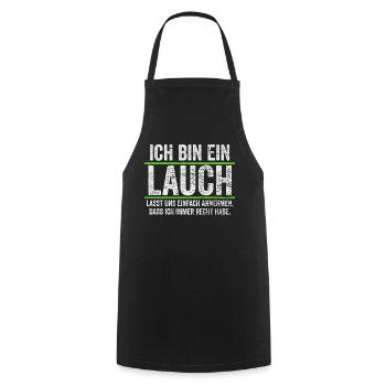 Lauch Sportler - Kochschürze - Schwarz - Vorne - AI Model Male 185 dark (185cm)