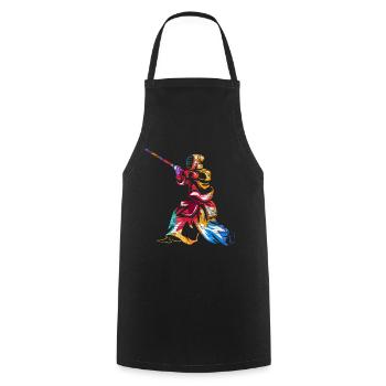 Kendo gift - Cooking Apron - black - Front - AI Model Male 185 dark (185cm)