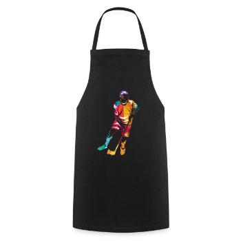 Floorball Gift - Cooking Apron - black - Front - AI Model Male 185 dark (185cm)