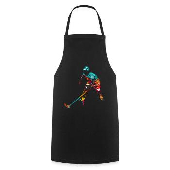 Floorball Gift - Cooking Apron - black - Front - AI Model Male 185 dark (185cm)