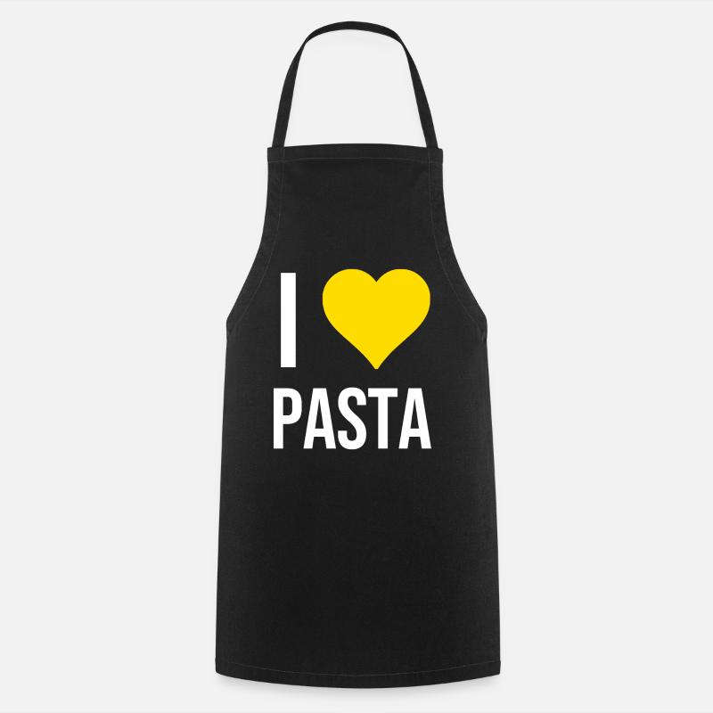 I love pasta - Cooking Apron - black