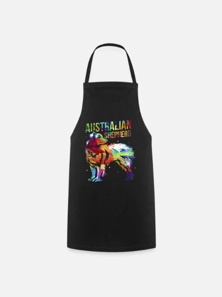 Australian Shepherd Geschenk - Kochschürze - Schwarz