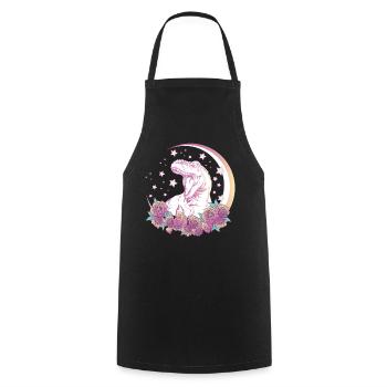 Pastel Goth Trex Design. Aesthetic Vaporwave - Cooking Apron - black - Front - AI Model Male 185 dark (185cm)