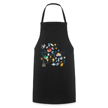 Electrician Hobby Sport Leisure Gift - Cooking Apron - black - Front - AI Model Male 185 dark (185cm)
